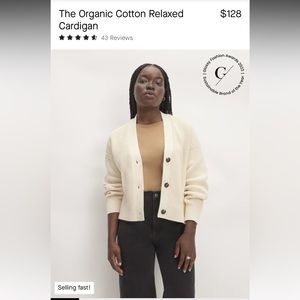 Everlane Cotton relaxed cardigan in canvas S